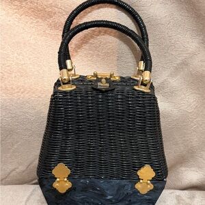 👜 Vintage Stylercraft Miami Wicker Handbag – Pre-Owned ✨